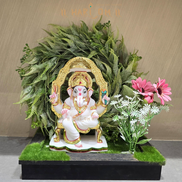 Ganesh With Chatri 7 Inches